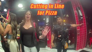 Woman Arrested for Disorderly Conduct After Cutting in Line for Pizza [upl. by Dyna]