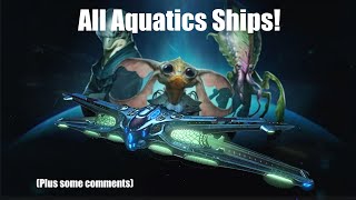 Stellaris Aquatics  All new ship designs In the ship viewer [upl. by Florrie694]