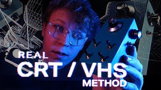 Create Authentic VHS Effect using an OLD CRT TV  Real CRT Screen Method [upl. by Brendis]