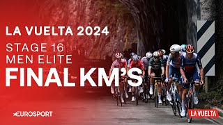 EXTRAORDINARY WIN 🤩  La Vuelta a España Stage 16 Final Kilometres  Eurosport Cycling [upl. by Koran]