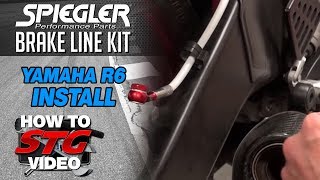 How to Install a Spiegler Front amp Rear Brake Line Kit on a Yamaha YZFR6 from Sportbiketrackgearcom [upl. by Westbrooke]