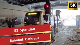 5K Einfahrt mit Ansage der SBahn Linie S3 am Bahnhof Ostkreuz [upl. by Yelram]