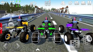 Offroad Outlaws Motocross Quad Bike Multiplayer Racing Impossible Driving For Android Gameplay [upl. by Aihsei]