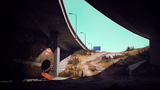 Simon Stalenhag Tribute  Under Highway 4K [upl. by Htyderem968]