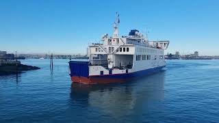 Wightlink ferry St Faith docking in Portsmouth [upl. by Sherfield890]