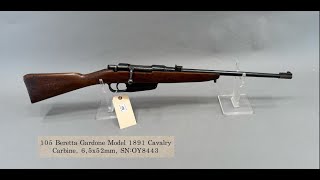 105 Beretta Gardone Model 1891 Cavalry Carbine 65x52mm Rifle December 21 2024 [upl. by Boutis]