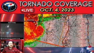 OCT 4 2023 LIVE Texas Severe Storm amp Tornado Warning Coverage D [upl. by Brynne]