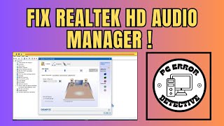 How to Fix Realtek HD Audio Manager Windows 10 not Showing [upl. by Alracal]