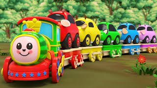 Cocomelon Color TRAIN The Wheels on The Bus  More Nursery Rhymes amp Kids Songs [upl. by Vareck]