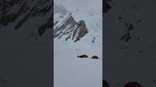 Paragliding on Gasherbrum somewhere camp 1 Climbersnepal mountains 8000films paragliding [upl. by Roye]