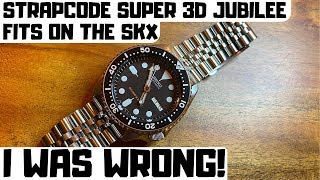 Strapcode Super 3D Jubilee also fits on the Seiko SKX007 [upl. by Herbst]