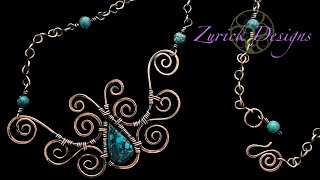 Wire Wrapped Butterfly Necklace Tutorial [upl. by Eednus]