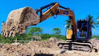 Excavator Working Digging Soil For Building Foundations Heavy Equipment Blippi [upl. by Slorac]