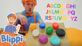 Blippi Learns Colors amp Letters For Kids With Clay  Educational Videos For Kids [upl. by Teodora]