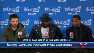 LeBron on the impact of Delly and Tristan in Game 6 [upl. by Eltsyrc112]