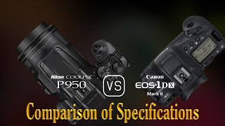 Nikon COOLPIX P950 vs Canon EOS1D X Mark II A Comparison of Specifications [upl. by Don]