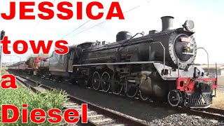 Steam Loco JESSICA on the way with Ceres Rail train to ELGIN RAILWAY MARKET  SOUTH AFRICAN STEAM [upl. by Teresita62]