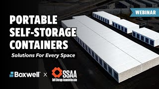 SSAA Webinar on Portable SelfStorage Containers [upl. by Yehs]