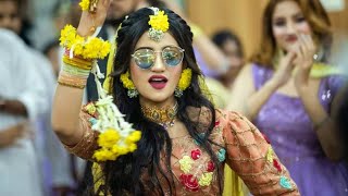 Brides Holud Entry  Odhani  Sajna  Current Laga Re  Team Bride  RAFI amp ETUS HALDI NIGHT 2022 [upl. by Ekaj813]