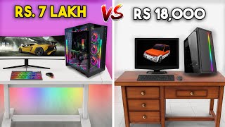 EXPENSIVE VS CHEAP GAMING PC SETUP [upl. by Billmyre552]