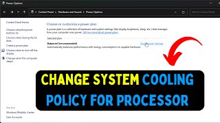 How to Change System Cooling Policy for Processor on Windows 11 [upl. by Micky628]