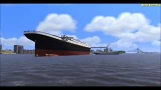 Titanic Launch on VSF  102 years comemorative remake [upl. by Dweck990]