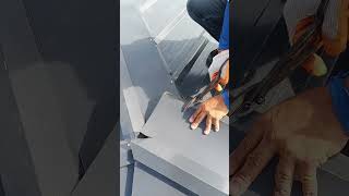 Ridge Cover Technique reels shortvideo viralvideo diy roofing [upl. by Mctyre]