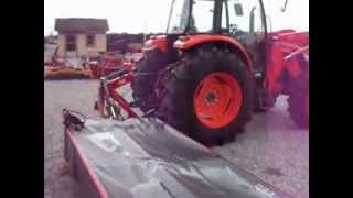 Kubota M8560HDC  Massey disc mower DM1309  Loader [upl. by Lepley]