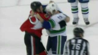 Rick Rypien vs Chris Neil Nov 11 2010 [upl. by Aicenad]