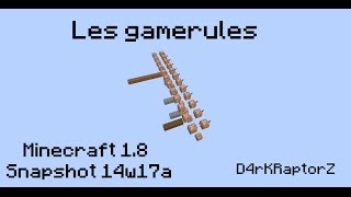 Tuto Gamerule minecraft 18 snapshot 14w17a D4rKRaptorZ [upl. by Venola]