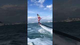 Amazing Flyboard Girl 💦😘😎 Playing at the beach flyboard adventure [upl. by Aelc]