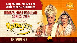 Ramayan EP 35  रामजी हनुमानजी मिलन  HQ WIDE SCREEN  English Subtitles [upl. by Melas]