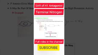 SAR of H1 Antagonist Terminal Nitrogen tamil explanation  Medicinal Chemistry  2 Tamil [upl. by Okime]