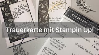 Trauerkarte basteln mit Stampin Up [upl. by Nnylarac]