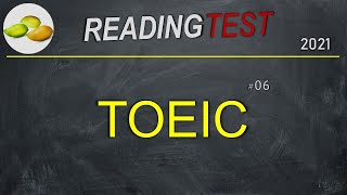 TOEIC Reading Test 06 [upl. by Niraj]