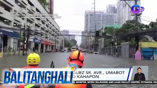 Baha sa E Rodriquez Sr Ave umabot nang lampastao kahapon  Balitanghali [upl. by Nytsirhc535]