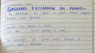 Gaseous exchange in plants and Homeostasis in plants [upl. by Ymeon]