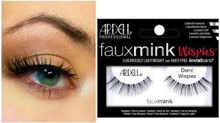 ARDELL Professional  Faux Mink Wispies  How to Apply False Lashes [upl. by Bastian]