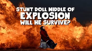 20L GASOLINE EXPLOSION amp STUNTDOLL Will he survive [upl. by Ahsinrac]