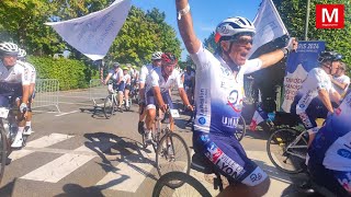 Coupvray ► Larrivée du marathon Défi Tandem LyonParis a marqué une victoire pour le handisport [upl. by Skurnik688]