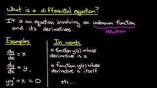 ODE  What is a differential equation [upl. by Kinzer]