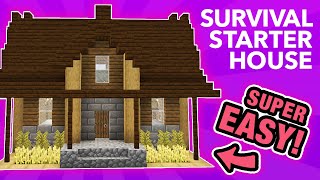 Minecraft  How to Build a Small Starter House Building Tutorial [upl. by Quin925]