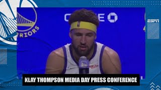 Klay Thompson Full Media Day Interview [upl. by Nylsej]