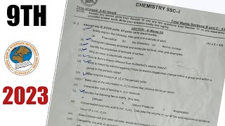 Chemistry 9 SSC1 Annual Paper 2023  Federal Board [upl. by Nefets]