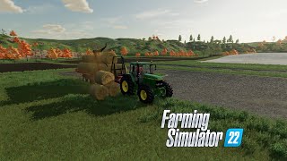 Selling straw bales  FS22  HautBeyleron Map  Episode 13  Logitech Gameplay [upl. by Johansen799]