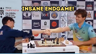 Magnus Carlsen VS Aireza Firouzja CRAZY Endgame [upl. by Gervais]