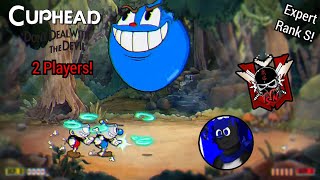 Cuphead Goopy Le Grande Expert Rank S 2 Players MikuoTheWolf  SPAZNOOBYT [upl. by Abla]