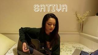 SATIVA  Jhené Aiko ft Swae Lee Acoustic Cover by Teri Eloise  Chords [upl. by Ruon667]