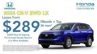 2024 Honda CRV Lease  Honda Dealer in Los Angeles  Honda DTLA [upl. by Menedez390]