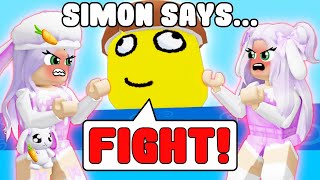 SILLY Simon SAYS With MY SISTER Roblox [upl. by Crispen]